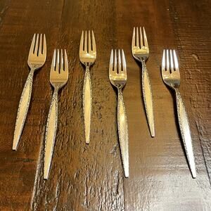 Oneida Community VENETIA Set of 6 Dinner Forks Stainless Flatware 7 3/8"